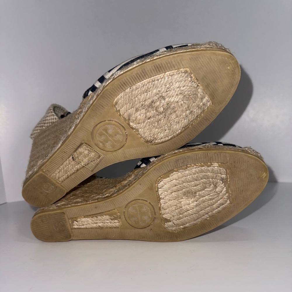 Tory Burch Black and White Wedges - Picture 10 of 11